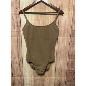 Chic Tan One-Piece Swimsuit